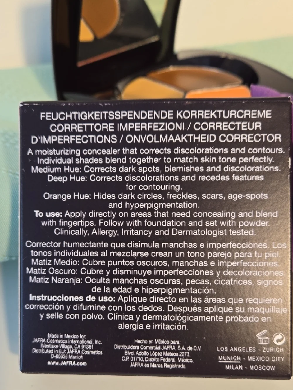 JAFRA Triple Imperfection Concealer Palette — Beige, Tan & Orange